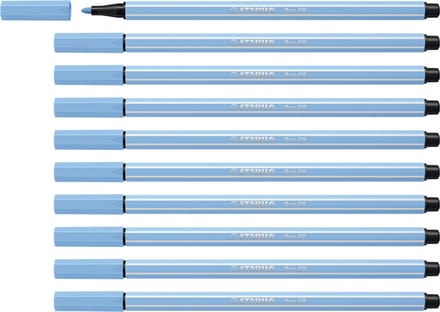 STABILO Pen 68 - Premium Viltstift - Ijs Blauw - Doos 10 stuks