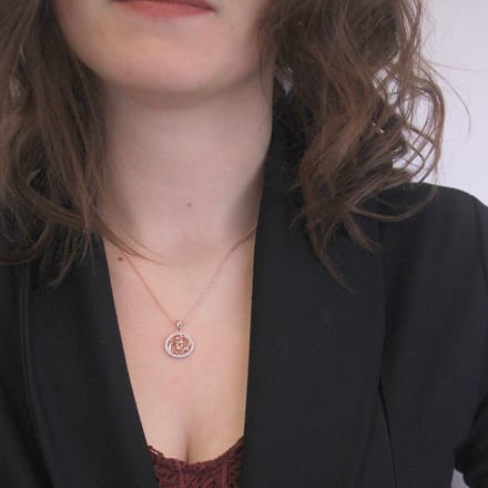 Vissen Zodiac hangers - Roségoud en kristal