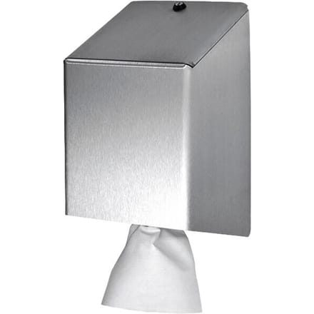 Poetspapierdispenser Euro Products universeel medium zilver 438990