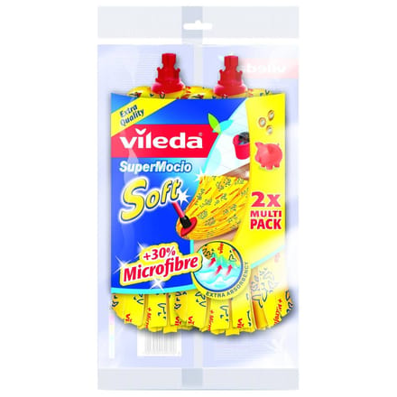 Vileda SuperMocio Soft vervanging - Navulling voor de Vileda SuperMocio - 2 stuks