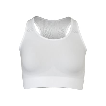 AGU Seamless Summerday - Sport BH - Dames - Naadloos ontwerp - Polypropyleen polyester mix - Ademend mesh ventilatie - Wit - XS