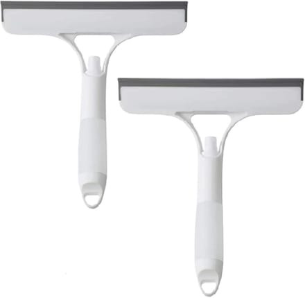 Douchewisser Set - Glasreiniger - Streeploos Reinigen - 3-in-1 Functionaliteit - 2 Stuks - Wit