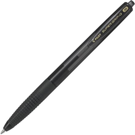 Pilot Super Grip G Zwart Intrekbare balpen met klembevestiging Medium