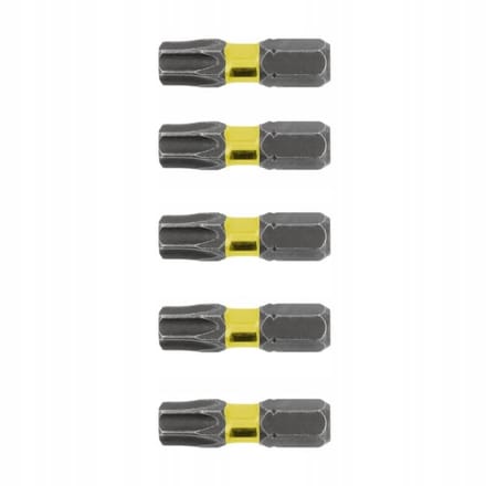 Hogert Torx T25 Slagmoerbit 25 mm 1/4" - 5 stuks