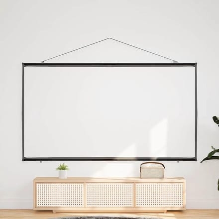 Projectiescherm wandhangend - Projector scherm - Thuisbioscoop presentaties - Handmatig oprolbaar - 100 inch 16:9 - Wit