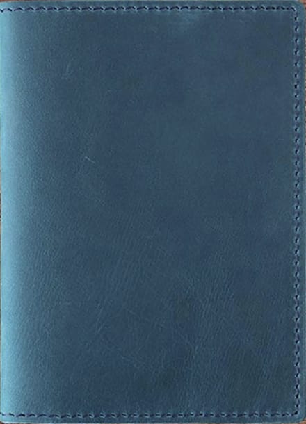 Paspoorthouder, Kaarthoude,Travel Wallet, Leer – Blauw
