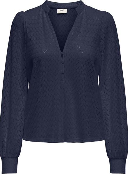 Jacqueline de Yong Blouse Jdyhero L/s Lace Top Jrs 15333672 Black Iris Dames Maat - L