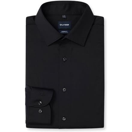 OLYMP Luxor 24/Seven Overhemd, Modern Fit, New Kent, Zwart