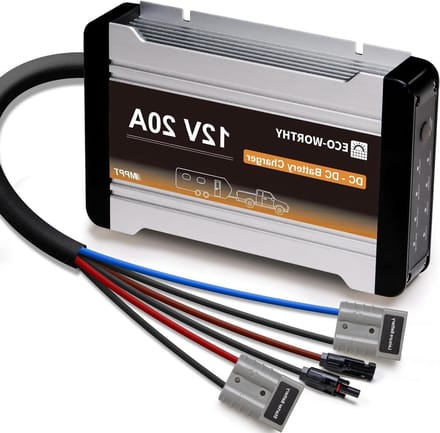 Laadbooster Accu - Acculader Camper - Accu's Opladen - Dubbele Input MPPT - 12V 20A - null