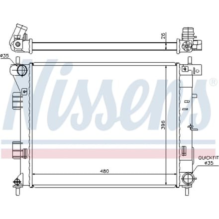 Radiator, motorkoeling NISSENS 67607