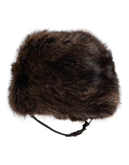 Dolce & Gabbana Bruin Bont Vrouwen Bucket Hat