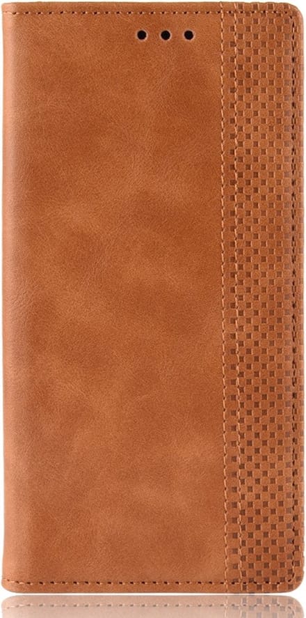 Peachy Vintage case bookcase kunstleer wallet geschikt voor iPhone 7 Plus 8 Plus hoesje - Bruin