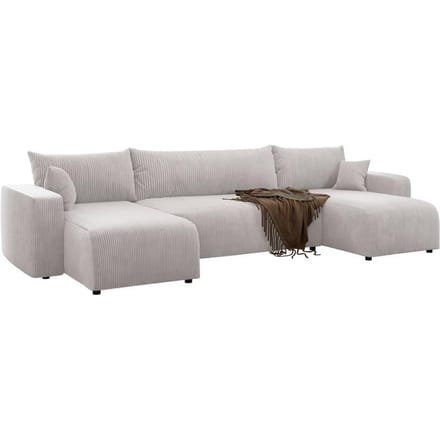 U-slaapbank Rosco ribstof | NADUVI Collection