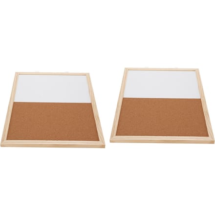 2 STuks Kurkbord Whiteboard Combinatie Magnetisch Whiteboard en Kurk Displaybord voor Thuis School