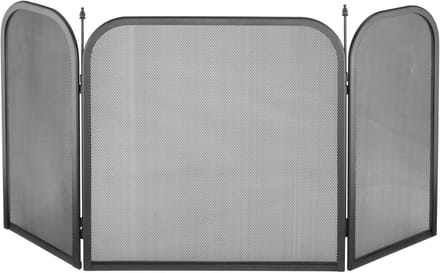 Vonkscherm 98 cm x 50 cm van metaal voor open haarden