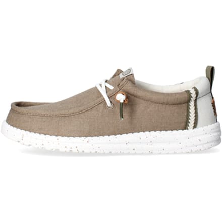 HEYDUDE - Wally Craft Linen Heren Instappers Timber/Silver Birch - Maat 44