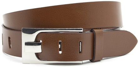 Damesceintuur cognac - 4 cm breed - Leer - Basic riem - Casual - Maat 95