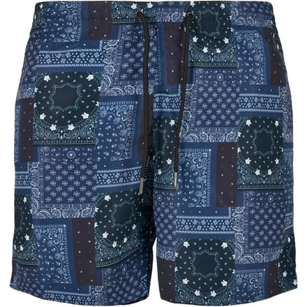 Urban Classics - Pattern navy bandana aop Zwemshorts - M - Blauw