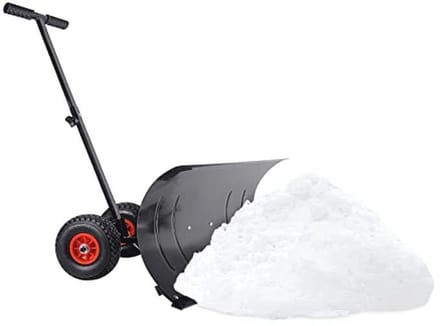 Sneeuwschep met Wielen en Verstelbaar Handvat - 75 cm Werkbreedte