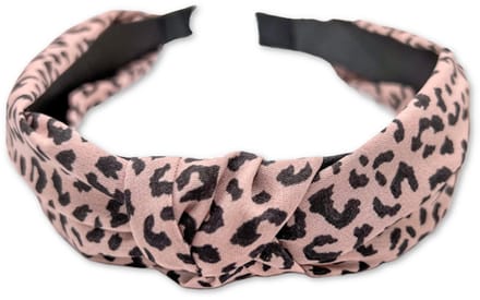 Knoop Diadeem / Haarband - Roze Luipaard | Polyester | Fashion Favorite