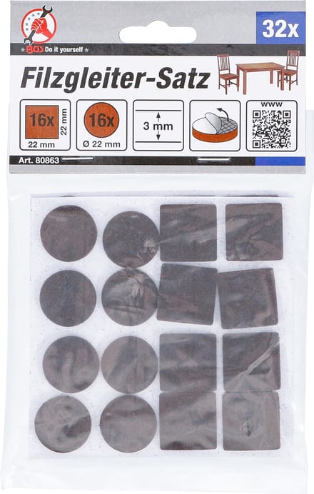 BGS Viltglijderset bruin 32 delig