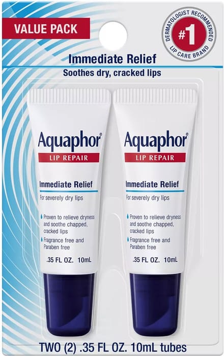 Aquaphor Immediate Relief Lip Repair Balm - 2 stuks ACTIE ACTIE!!!!!!