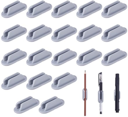 Dailygoods- Pennenhouder - 20 Stuks Zelfklevend - Grijze Siliconen