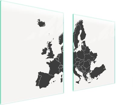 TMK ArtDeko - Glas Beschermplaat - 85x52 cm - Mapa