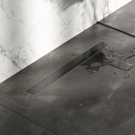 Brauer Douchegoot met Multifunctioneel Rooster en Flens - 80 cm - Gunmetal Geborsteld Pvd