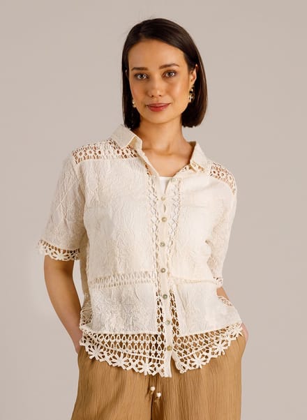 YEST Martina Tops - Cream - maat 46