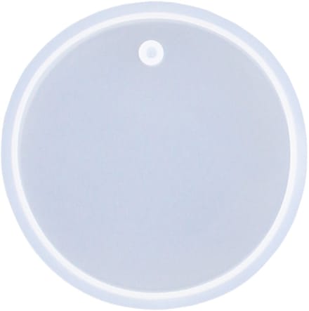 Jesmonite - Siliconen mal ronde hanger met oog - Ø 6,8 cm