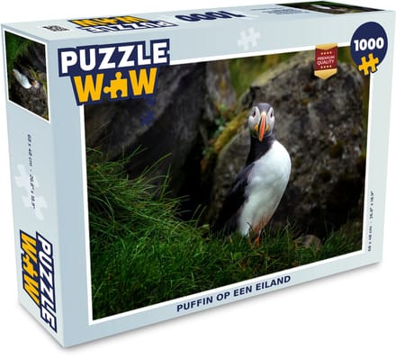 Puzzel Puffin op een eiland - Legpuzzel - Puzzel 1000 stukjes volwassenen