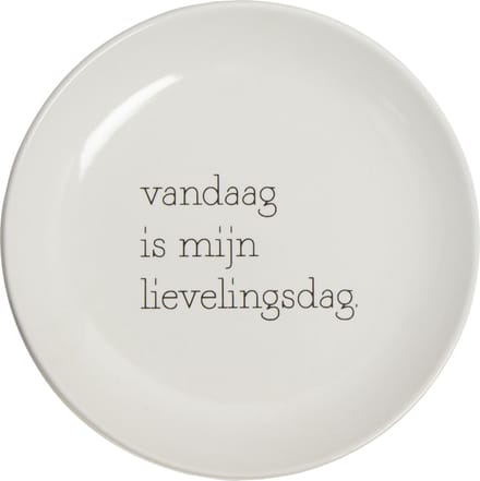 Gusta Genieters Borden 20 cm Lievelingsdag/ Hond - set van 2