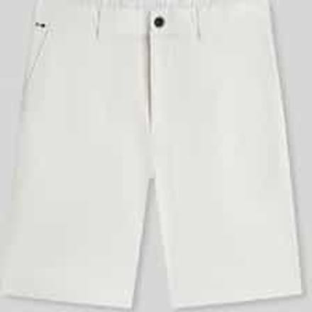 regular fit chino-shorts met labelstitching