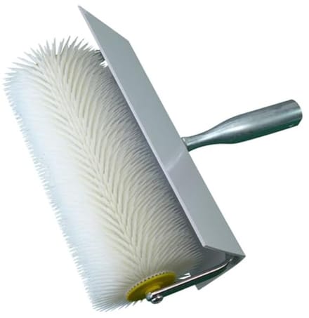 Stekelroller met spatbescherming voor dekvloer en ontluchtingsroller (25 cm breed, 31 mm stekel)