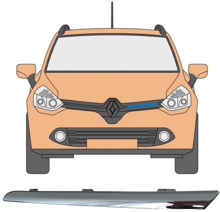 Grill lijst voor Renault Clio IV 2012-2016 / Links