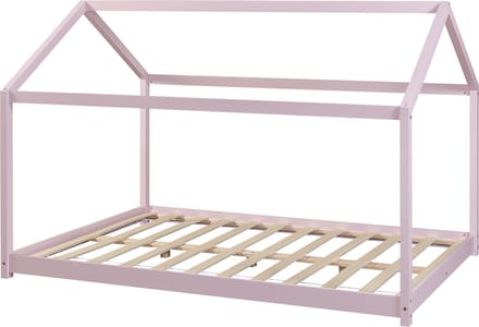 Kinderbed Cerro huisbed met bedbodem 120x200 cm roze