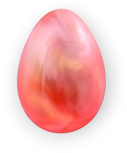 Resin Art JR: Handgemaakte Epoxy Edelsteen Ei – Marmer Look – Decoratie – 6 cm – Uniek Design