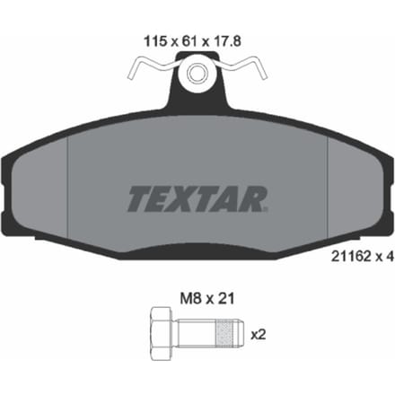 Remblokset TEXTAR 2166201, voor