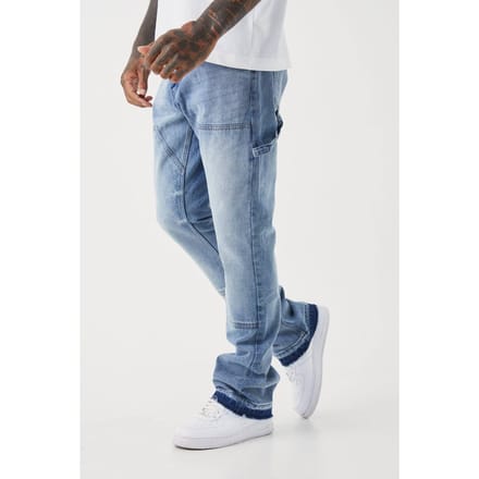 Slim Rigid Flare Carpenter Jeans | Antique Blue | Size 44R
