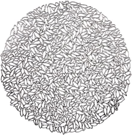 Krist+ Placemat metallic zilver rond D38 cm - kunststof - feestelijk - decoratief - makkelijk schoon te maken