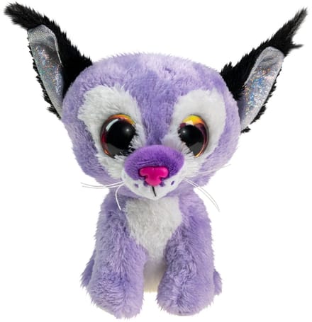 Lumo Stars knuffel lynx Niko 15cm pluche speelgoed met grote ogen.