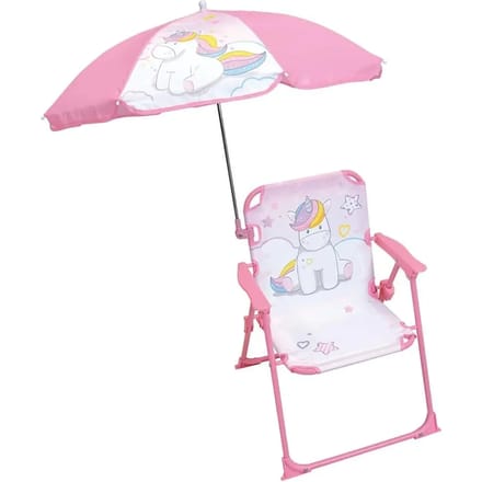 Vouwstoel met kinderparasol Jemini Licorne