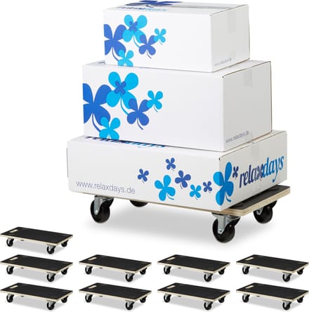 10x Stevige Meubelrollers met Rem - 400kg Draagvermogen - Antislip Verrijdbare Dolly