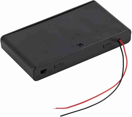 AA Battery Holder, Portable 8-Piece AA Battery Holder Battery Storage Box with Lid and On/Off Switch for Electronic Electrical Equipment
