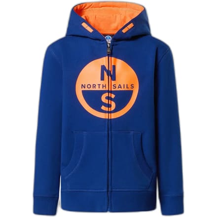 Hoodie met volle ritssluiting en kinderprint North Sails