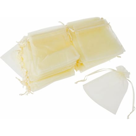 VBS Organza zakjes "7,5 x 12 cm", 100 stuks - Créme