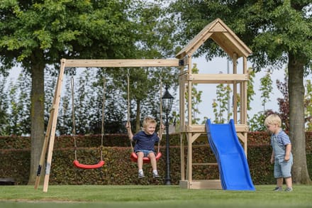 Swingking Speeltoestel Noa Met Glijbaan Geel 265cmx280x234cm
