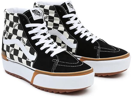 Vans Sk8-Hi Platform herensneakers van leer, zwart (VN0A4BTWVLV1)