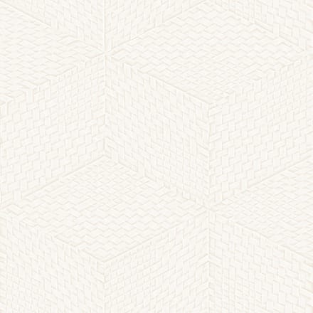 Dutch Wallcoverings - Exclusive Threads Cube Stitch White - TP422951